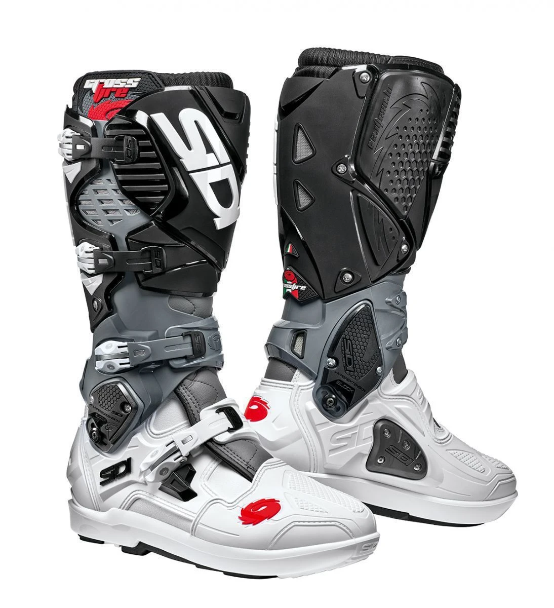 Sidi Crossfire 3 SRS White Grey Black Motorcycle Boots