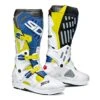 Sidi Atojo SRS Yellow Fluo White Blue -Sidi sidi atojo srs yellow fluo white blue motorcycle boots